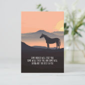 Carte De Remerciements Cheval Auteur Certains Chevaux Vous Testeront (Debout devant)