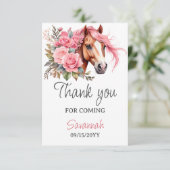 Carte De Remerciements Cheval de l'Ouest fête d'anniversaire (Debout devant)