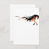 Carte De Remerciements Cheval Flammes, Logo Cheval, Cheval (Devant / Derrière)