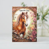 Carte De Remerciements Cheval mignon (Debout devant)