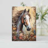 Carte De Remerciements Cheval Pinto (Debout devant)