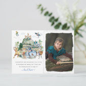 Carte De Remerciements Chevaliers et Dragons | Anniversaire médiéval roya (Debout devant)