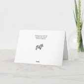 Carte De Remerciements Chevaux de Noël (Dos)