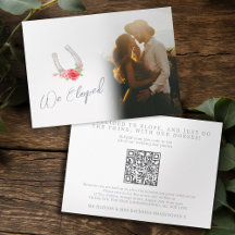 Chevaux et roses annonce mariage Photos QR