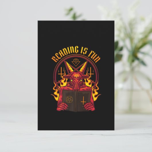 Carte De Remerciements Chèvre Satanic Pagan Premium (Debout devant)