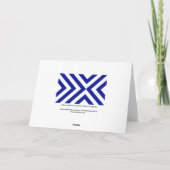 Carte De Remerciements Chevrons bleu et blanc (Dos)