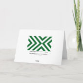 Carte De Remerciements Chevrons verts et blancs (Dos)
