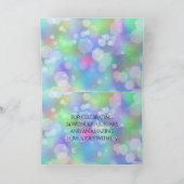 Carte De Remerciements Chic 14e 24e 34e 43e anniversaire du Mariage Opal (Intérieur)