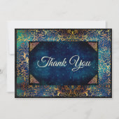 Carte De Remerciements Chic bleu turquoise (Devant)