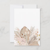 Carte De Remerciements Chic bohème rustique pampas floral lune mariage (Dos)