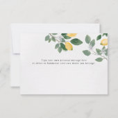 Carte De Remerciements Chic Boho Lemon & Greenery Aquarelle  (Dos)