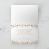 Carte De Remerciements Chic Bois Animaux Doux Rose Floral (Intérieur)