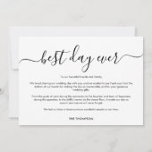 Carte De Remerciements Chic Calligraphie Photo Overlay Mariage (Dos)