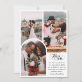 Carte De Remerciements Chic Calligraphie Script Mariage photo (Devant)