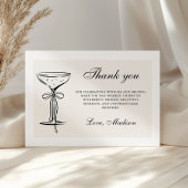 Carte De Remerciements Chic Champagne Coquette