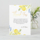 Carte De Remerciements Chic citrons aquarelle (Debout devant)