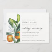 Carte De Remerciements Chic Citrus Orange Botanical Mariage Boho Invitati (Devant)