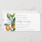 Carte De Remerciements Chic Citrus Orange Botanical Mariage Boho Invitati (Devant)