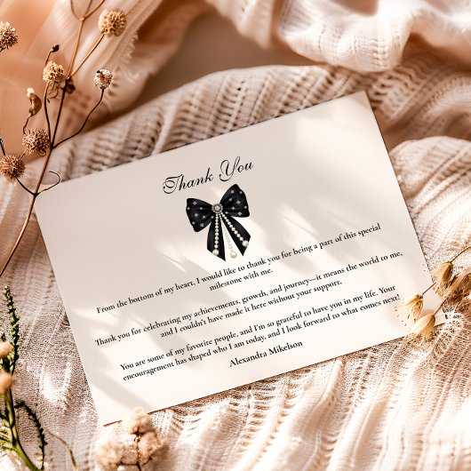 Carte De Remerciements Chic Coquette Graduation Celebration