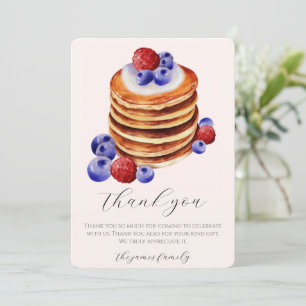 Carte De Remerciements Chic crêpes d'aquarelle brunch & baby shower