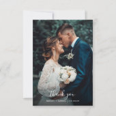 Carte De Remerciements Chic Cursive Calligraphie Sage Green Photo Mariage (Devant)