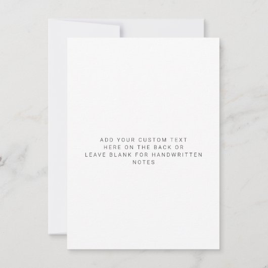 Carte De Remerciements Chic Cursive écriture Mariage photo (Dos)