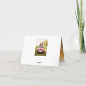 Carte de remerciements chic de mariage de (Dos)