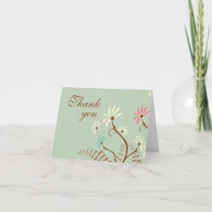 Carte De Remerciements Chic et doux remerciement de mariage floral sarcel
