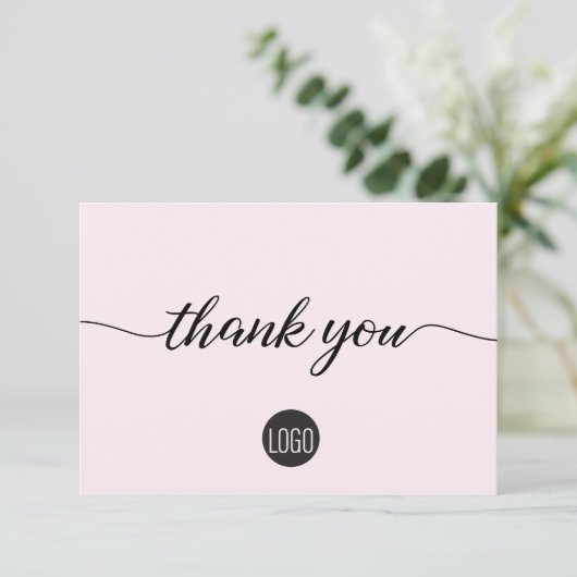 Carte De Remerciements Chic et rose vif Appréciation de la clientèle d'af (Debout devant)