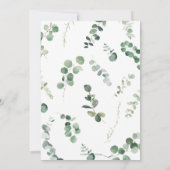 Carte De Remerciements Chic Eucalyptus Baby shower de verdure Anniversair (Dos)