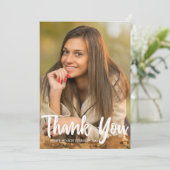 Carte De Remerciements Chic Graduate Photo Moderne Custom Graduation (Debout devant)