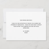 Carte De Remerciements Chic Graduate Photo Moderne Custom Graduation (Dos)