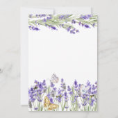 Carte De Remerciements Chic Lavander Papillons Botanique (Dos)