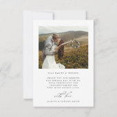 Carte De Remerciements Chic Lettre main 2 Mariage photo (Dos)