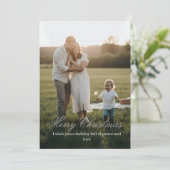 Carte De Remerciements Chic Minimalist Christmas Card (Debout devant)