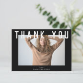 Carte De Remerciements chic noir chic chic chic chic chic chic (Debout devant)
