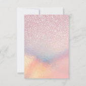 Carte De Remerciements Chic Parties scintillant rose Iridescente Dégradé (Dos)