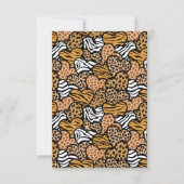 Carte De Remerciements Chic Red Poster de animal Heart Valentine Nom pers (Dos)