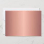 Carte De Remerciements Chic Rose Gold Metallic Photo Anniversaire (Dos)