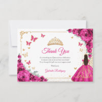 Chic Roses Fuchsia Rose Gold Quinceanera
