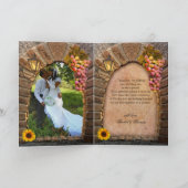 Carte De Remerciements Chic Vineyard Wine Wedding (Intérieur)