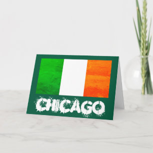 Carte De Remerciements Chicago Green Spirit - Célébration Irlandaise