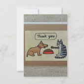 carte de remerciements chien & chat (Devant)