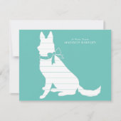 Carte De Remerciements Chien Chien Chien Chien Allemand Chien Chien Chien (Devant)