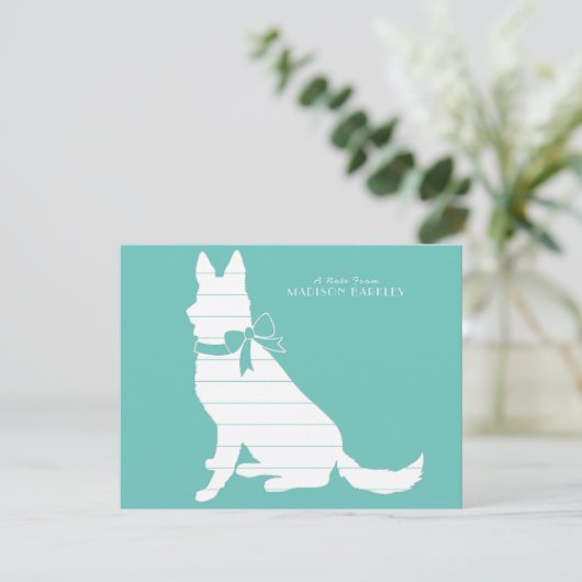 Carte De Remerciements Chien Chien Chien Chien Allemand Chien Chien Chien (Debout devant)