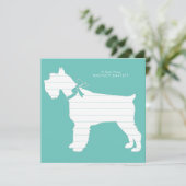 Carte De Remerciements Chien Chien Chien Chien Chien Chien Chien Miniatur (Debout devant)
