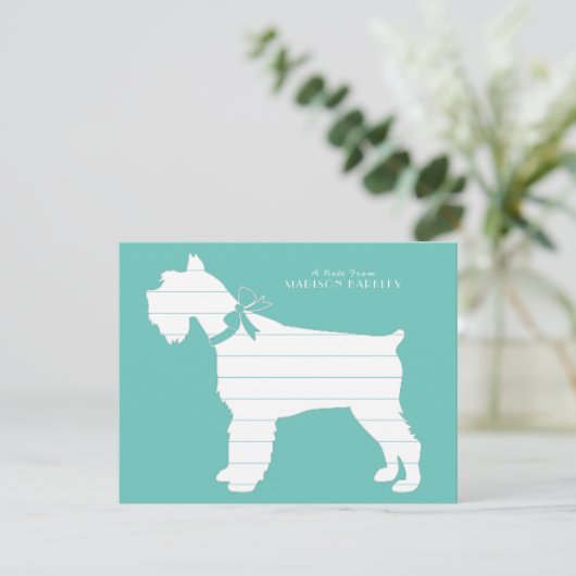 Carte De Remerciements Chien Chien Chien Chien Chien Chien Chien Miniatur (Debout devant)