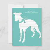 Carte De Remerciements Chien Chien Chien Chien Chien Puppy (Devant)