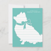 Carte De Remerciements Chien Chien Chien Poméranie (Devant)