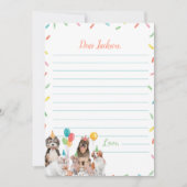 Carte De Remerciements Chien chiot Anniversaire heure Capsule Message Car (Devant)